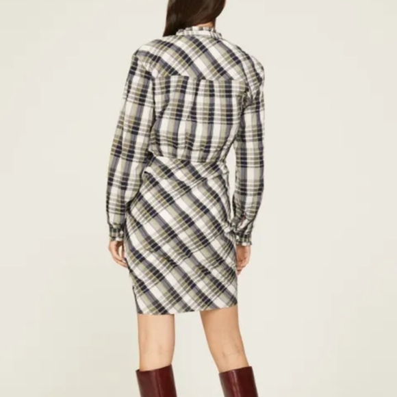 Veronica Beard Vilette Shirtdress in Army Multi - Picture 4 of 16